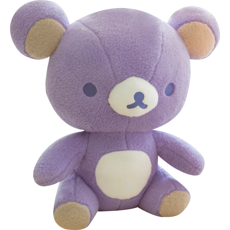Kawaii Rilakkuma Plush Toy Lavender Brown Bear Soft Cute Pillow Cushion Ornament Girl Gift
