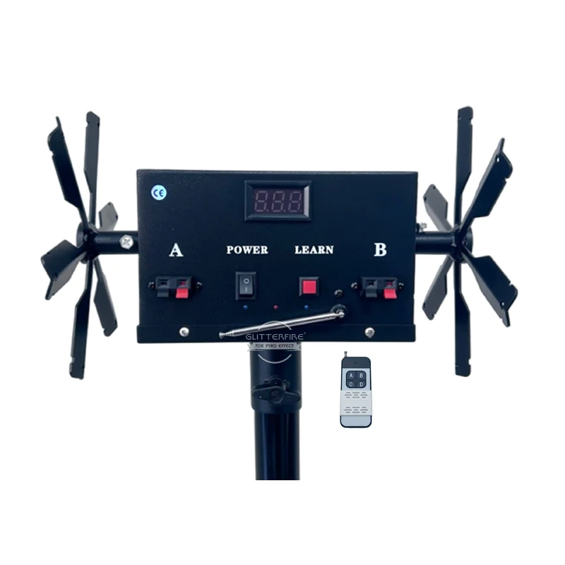 Wireless remote control double wheel cold fountain stage effect machine hand held cold fountain machine
