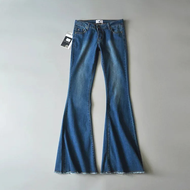 Vaqueros azules retro de cintura baja para mujer 2025, pantalones ajustados acampanados, vaqueros básicos ajustados de verano para mujer, vaqueros casuales de calle para mujer