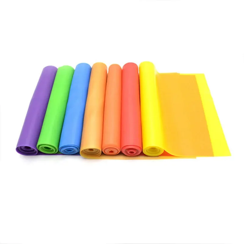 Resistance Band Exercise Fitness Band Training Elastic Natural Rubber Home Gym Sport Equipment Yoga Pilates Stretch 1.5m Pilates