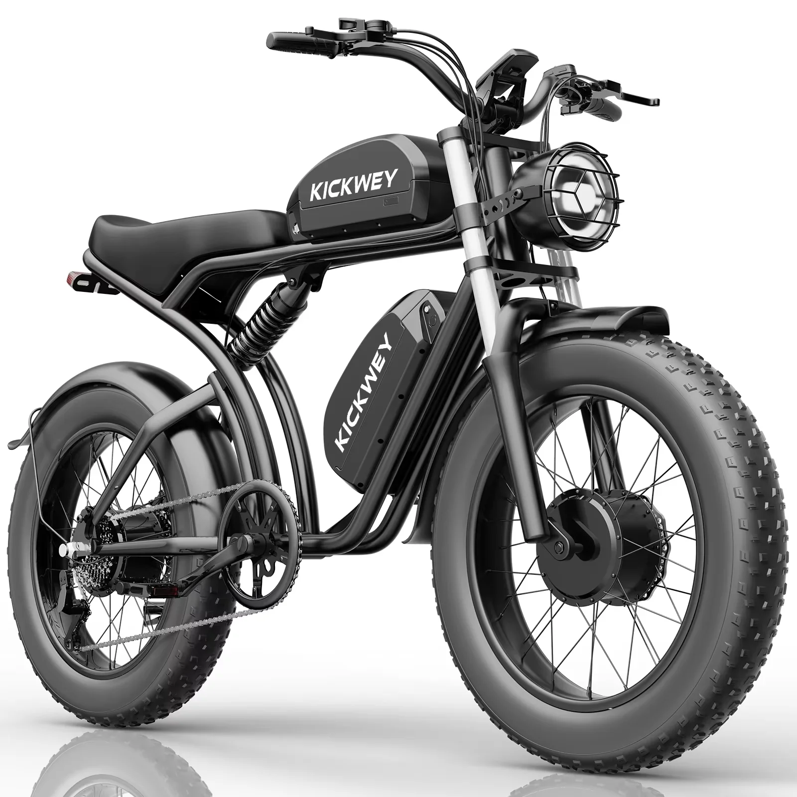 K7 1500W 48V 20AH Max 75 Miles Electric Motorcycle 20 inch Fat Tire Dirt Bike Electric Bike for Adults 7Speed E-Bike