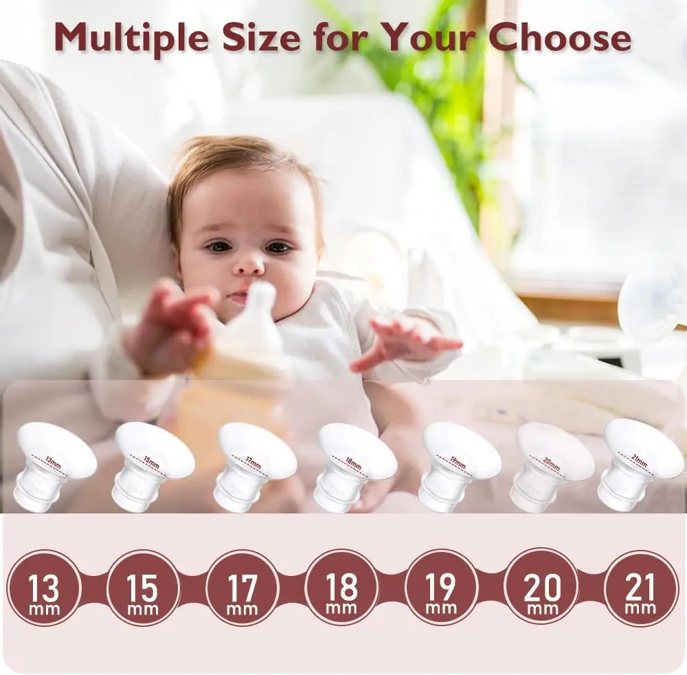 Flange Insert Compatible with Momcozy/Spectra/YOUHA/Medela/Elvie/XIMYRA 24mm Breast Pump Reduce 24mm Tunnel Down to Correct Size