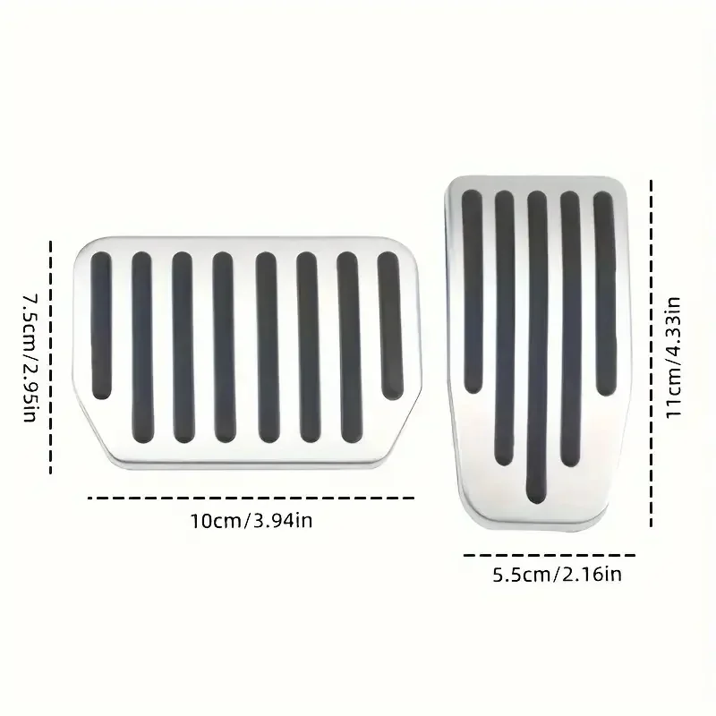 Car Foot Pedal Pads foot pedal pads Covers For Tesla Model 3 Y Highland-Litchi grain anti Slip Accelerator Brake Rest Pedal
