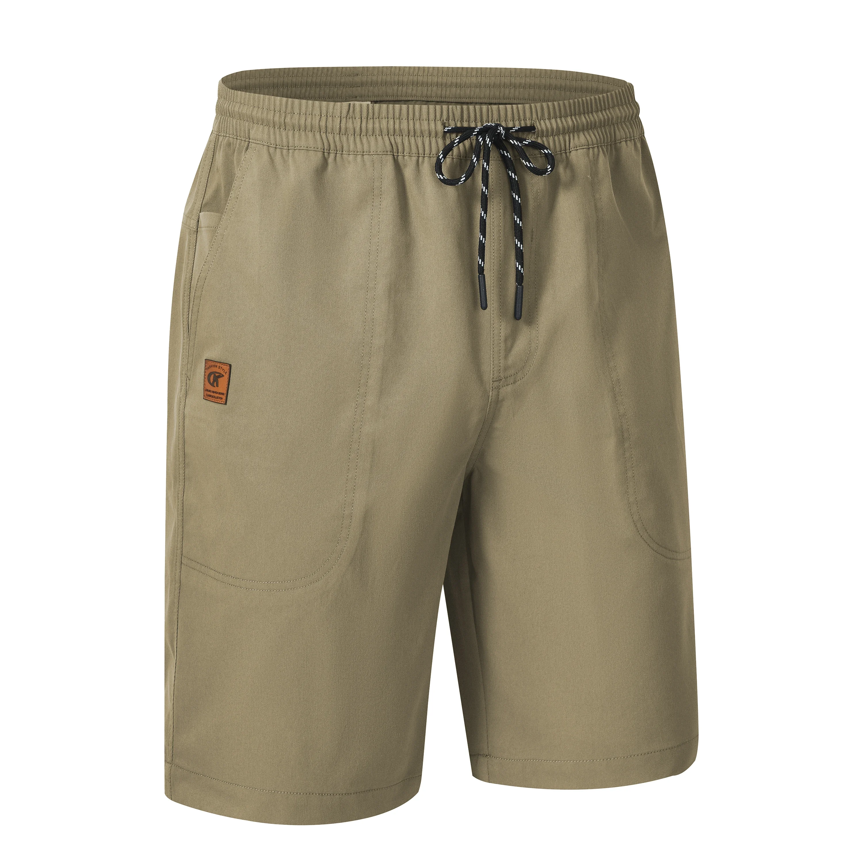 

Summer Men's Solid Shorts Lightweight Breathable Quick Dry Athletic Pants With 5 Pockets High Quality Elastic Waist Beach Shorts