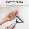 Cat Hair Removal Comb Dog Hair Removal Brush Stainless Steel Double Sided Pet Grooming Brush Removing Tangles Cat Accessories 3