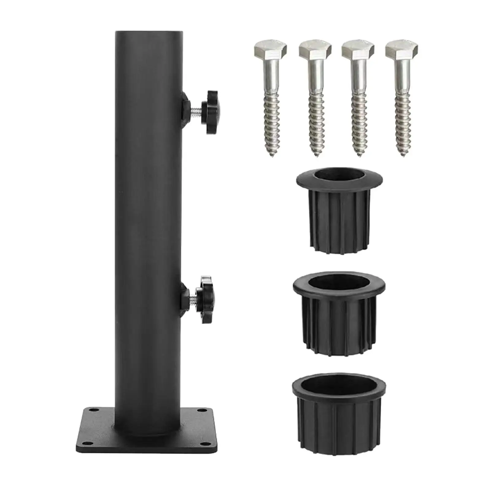 Umbrella Stand Outdoor Umbrella Base Stand Rustproof Fits 32mm/38mm/ 48mm Pole Weather Resistant Parasol Umbrella Mount Parts for Outdoor Patio