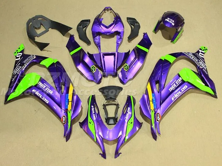 

Комплект обтекателей для мотоцикла из АБС-пластика, 4 подарка, подходит для Kawasaki ZX-10R 2016 2017 2018 2019 ZX10R 16 17 18 19, кузов фиолетового цвета на заказ