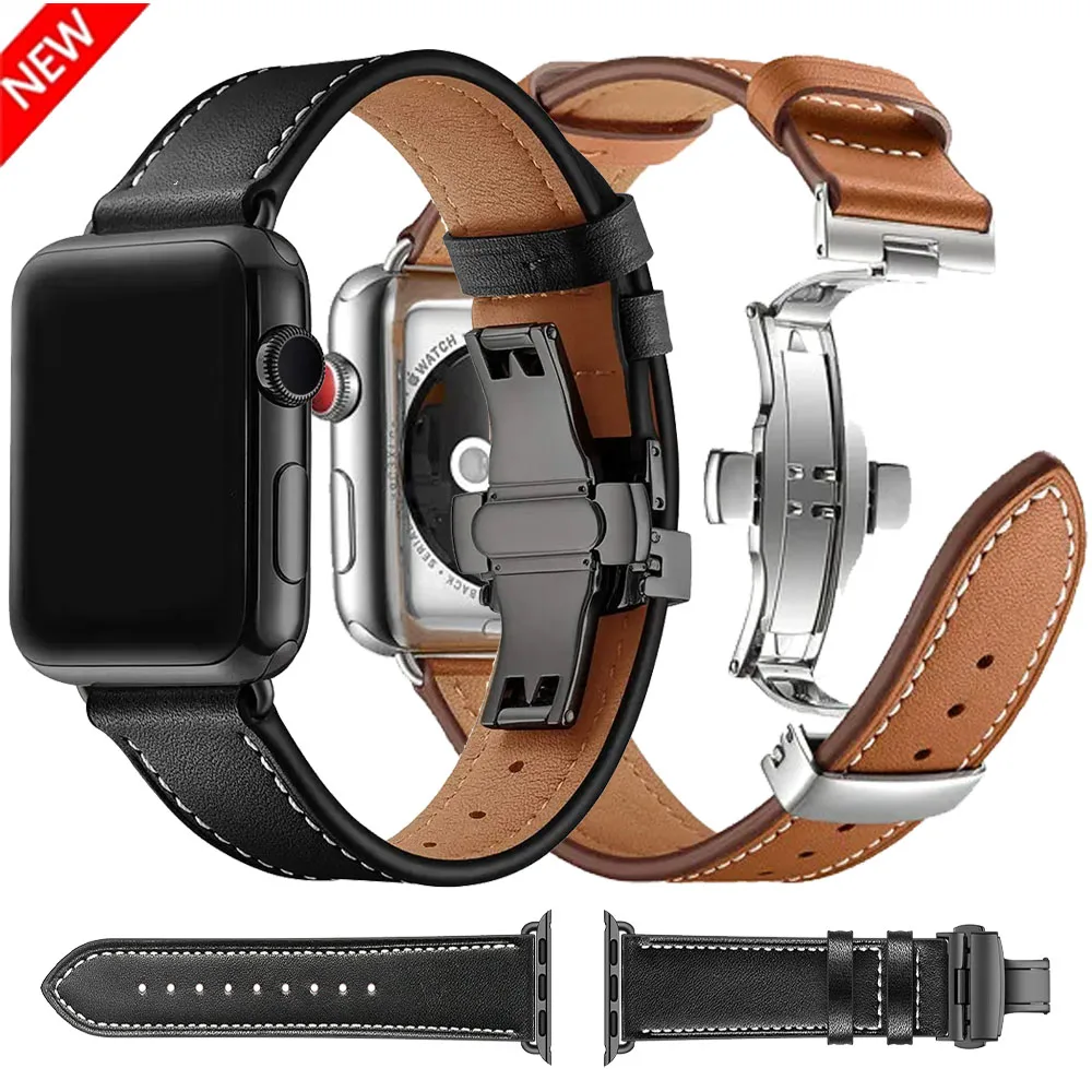 Exquisite Premium Leather Apple Watch Strap Bracelet Wristband