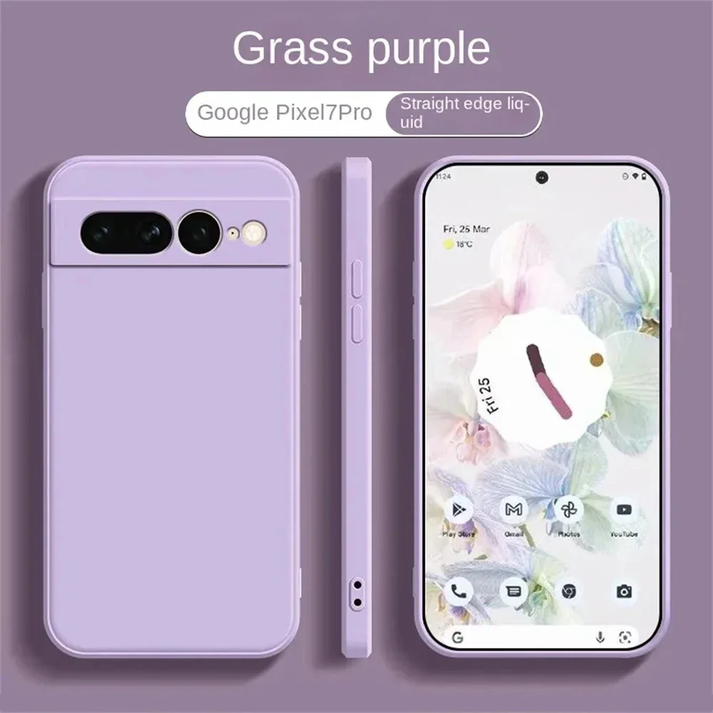 Flüssigsilikon stoßfeste Hülle für Google Pixel 8 Hülle Pixel 6A 7A 8 6 7 Handyhülle Bumper Soft TPU Hülle Google Pixel 8A Cover