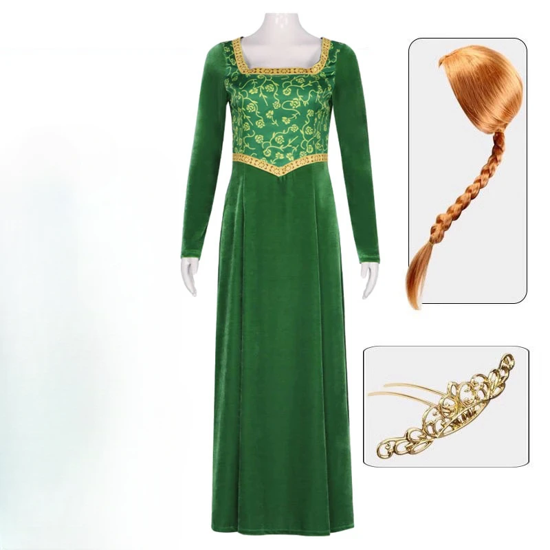 

Аниме Принцесса зеленое платье Косплей Костюм Хэллоуин фантазия женский костюм Ролевые игры для взрослых женщин