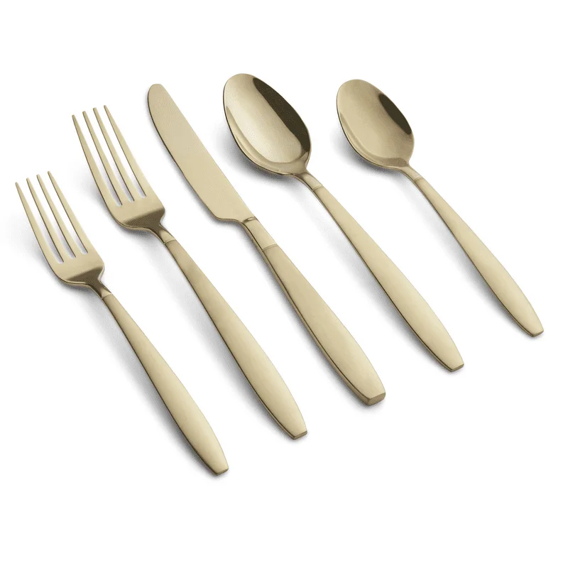 

Champagne Sand & Mirror Stainless Steel 20pc Flatware Set, Service for 4