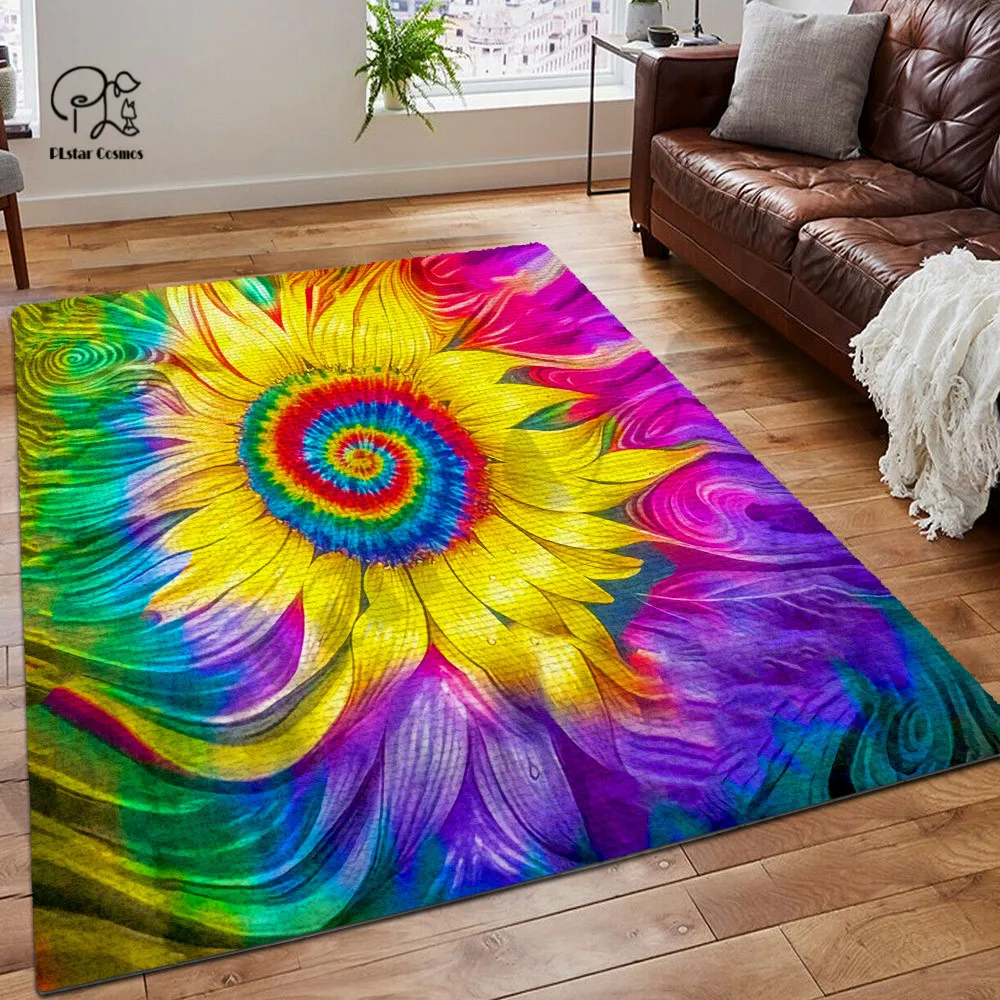 Plstar Cosmos Psychedelic Hippie Sun Flower Area Rug 3d Printed Room Rug  Mat Floor Anti-slip Large Rug Carpet Home Decoration - Mat - AliExpress