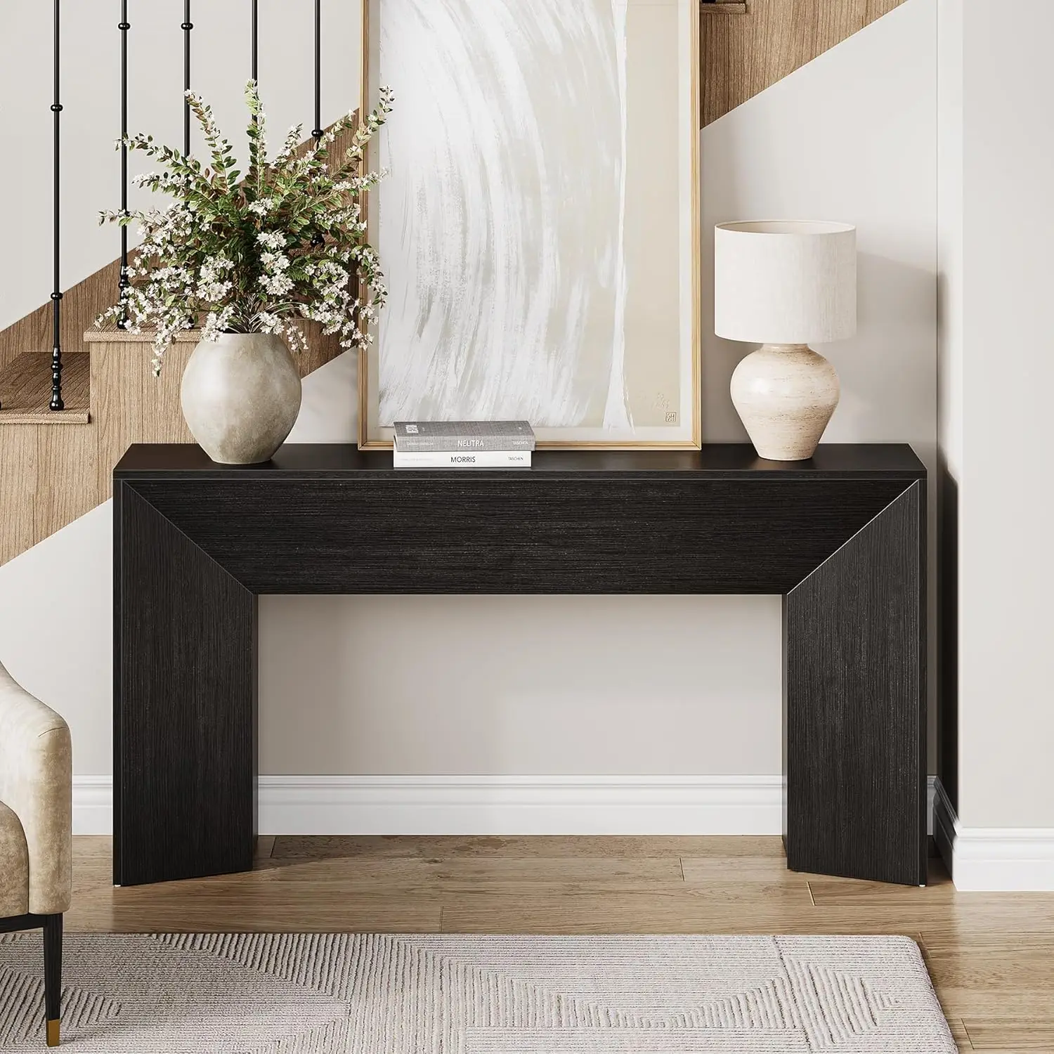 Extra Long Black Console Table 4