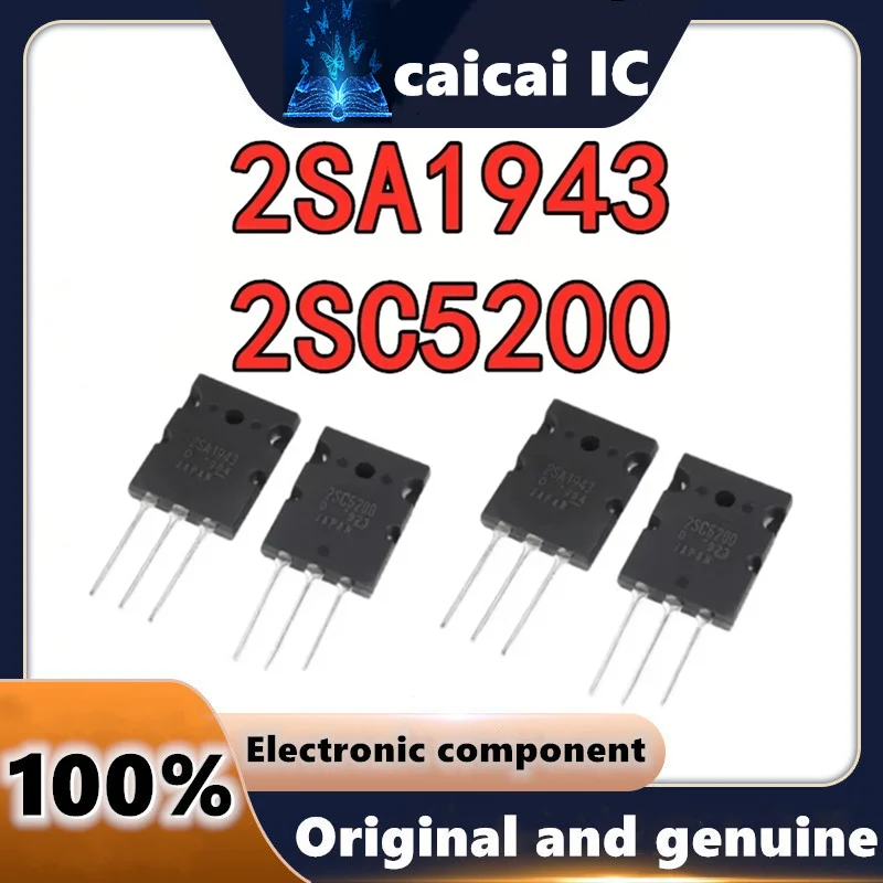 

5PCS 2SC5200 2SA1943 Japan Amplifier Transistor A1943 C5200 2SC5200-O 2SA1943-O