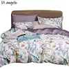Flower Bird Digital Printing Bedding Sets 600TC Egyptian Cotton 4pcs Bed Linen Duvet Cover Set Luxury Bed Sheets Pillowcases #s 2