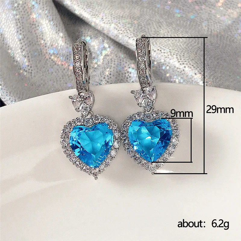 925 Silver Necklace Earrings Jewelry Set For Women Wedding Engagement CZ Cubic Zircon