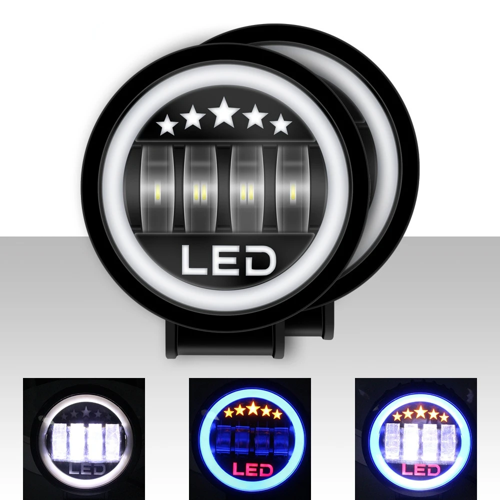

Round LED Work Light 35W Combo Beam LED Light Daytime Running Off Road Driving Lights for Truck SUV ATV 4WD Construction Camping