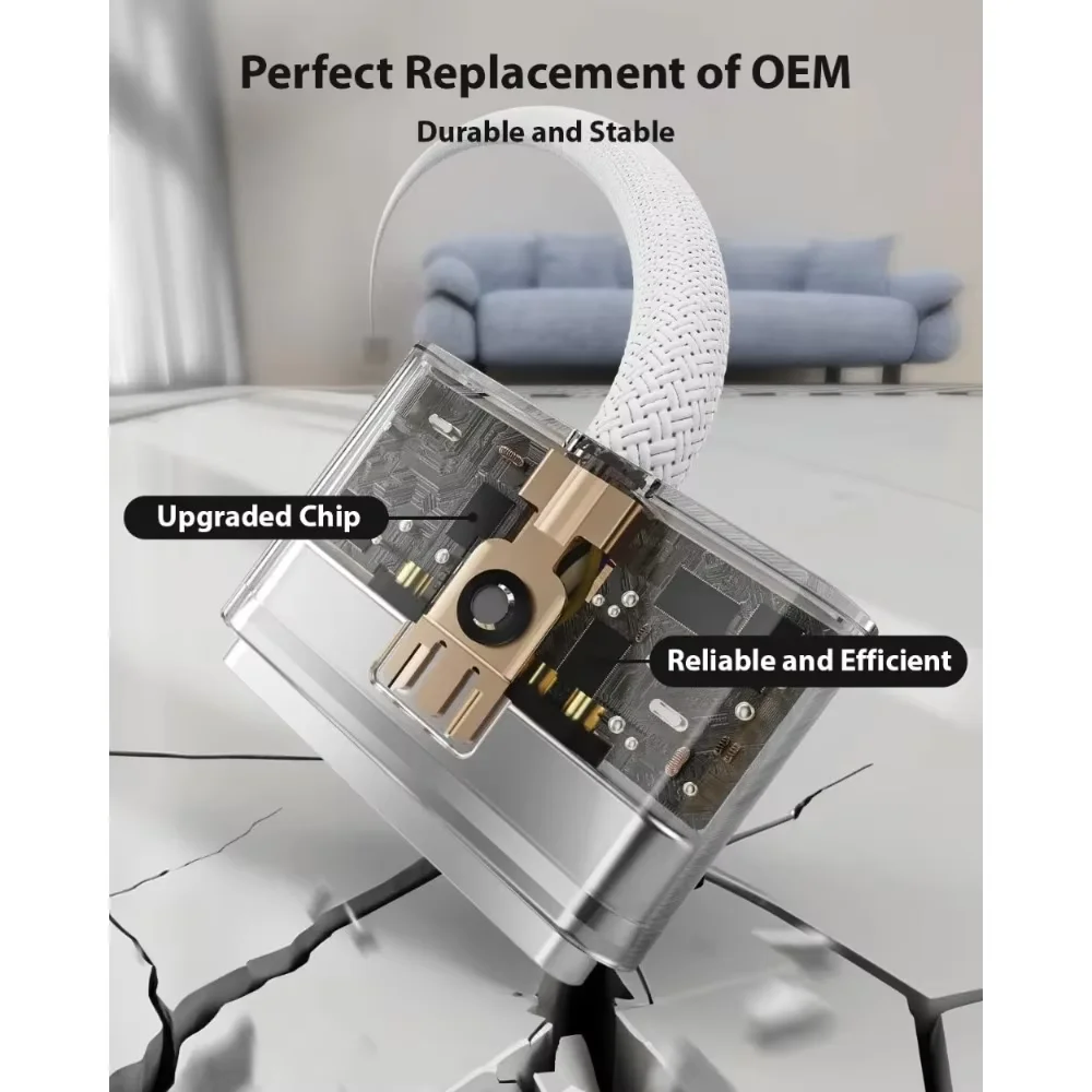 2025년형 새로운 멀티 컬러 140W PD USB-C to MagSafe 3 마그네틱 브레이디드 충전 케이블 | 맥북 에어/프로 A2485/A2442/A2681/A2780/A2용