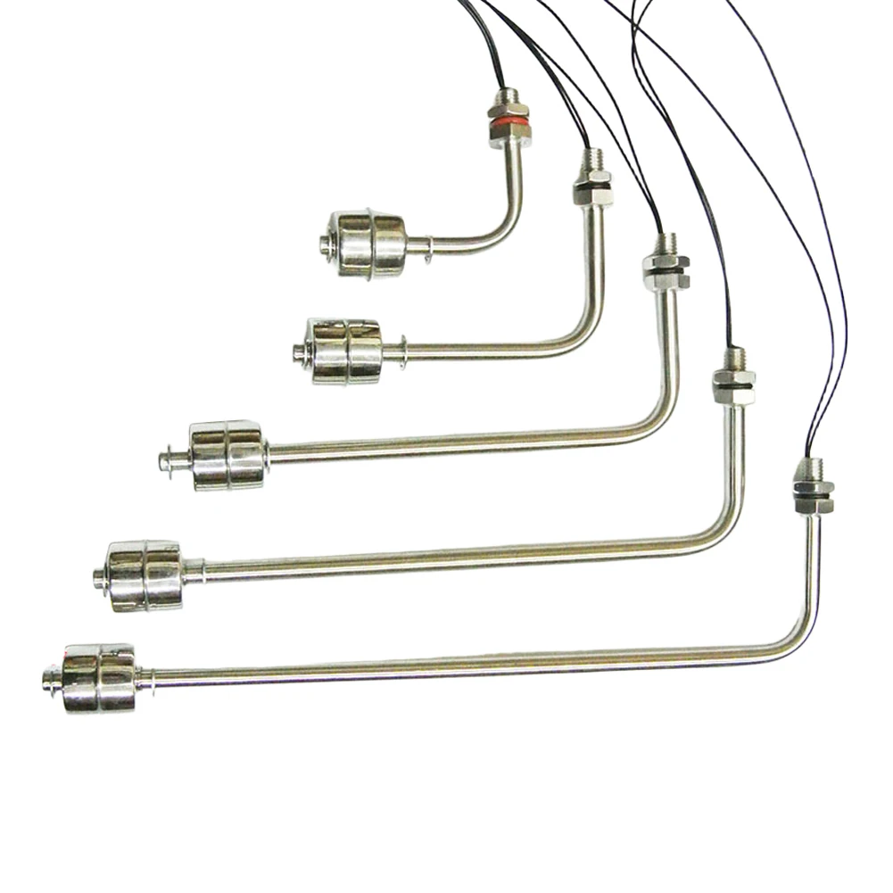 1pc 75/100/150/200/250mm Stainless Steel Float Switch Tank Right Angle Water Level Sensor L Type Float Switch Controller image 3