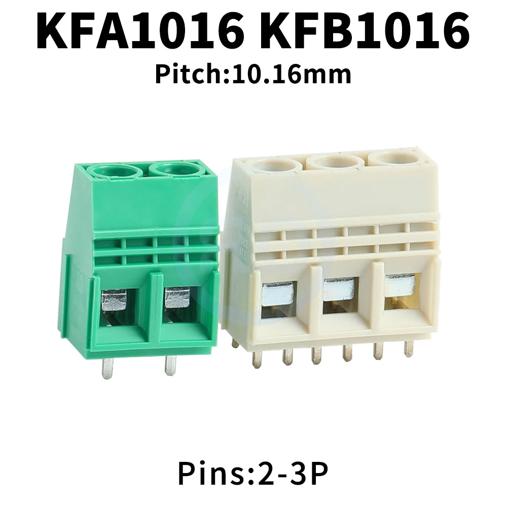 (10 Stück) KFA1016 KFA1016 10,16 mm Hochstrom 57 A Schraubklemmenblock Platine 10,16 mm Rastermaß KFA/B1016-10,16 2–3 Pin