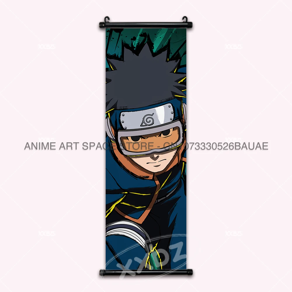 Naruto Anime Hanging Wall Art: Uchiha Sasuke & Jiraiya Scrolls Poster
