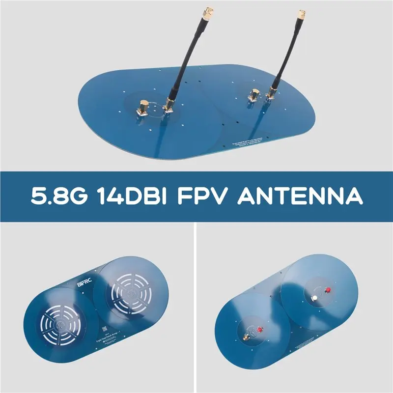 A28Q-크로스컨트리 FPV 안테나 5.8G 고이득 14Dbi 지향성 어레이 플랫 수신 고정익 안테나 RC 드론 내부 니들용