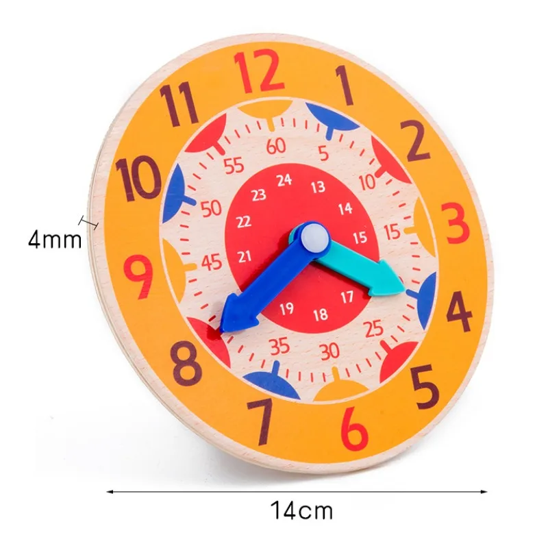 Educational Toys Wooden Clock Kids Toys Time Learning Teaching Aids Toys for Children Life Skills Training Games Kids Educational