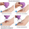 Rubber Head Glass Vacuum Cupping Chinese Therapy Set Hijab Jars AntiCellulite Suction Cups Massage Body Health Massager For Face 5
