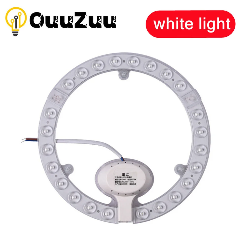 OuuZuu 12 W 18 W 24 W 36 W LED panneau annulaire cercle lumière AC220V-240V LED panneau de plafond rond le panneau de lampe circulaire de haute qualité