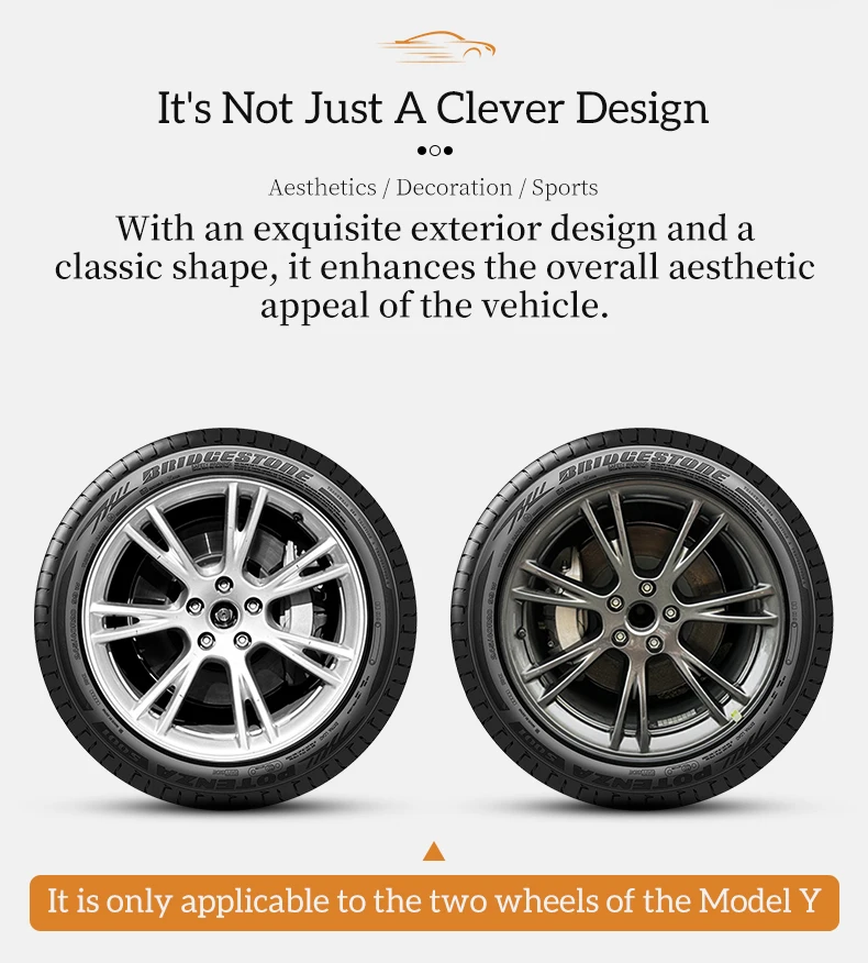 Radkappen 19 Zoll Blade-Style Radnabenabdeckung Ersatz-Radkappe Vollfelgenabdeckung für Tesla Model Y 2020-2024 Zubehör – Detail 2