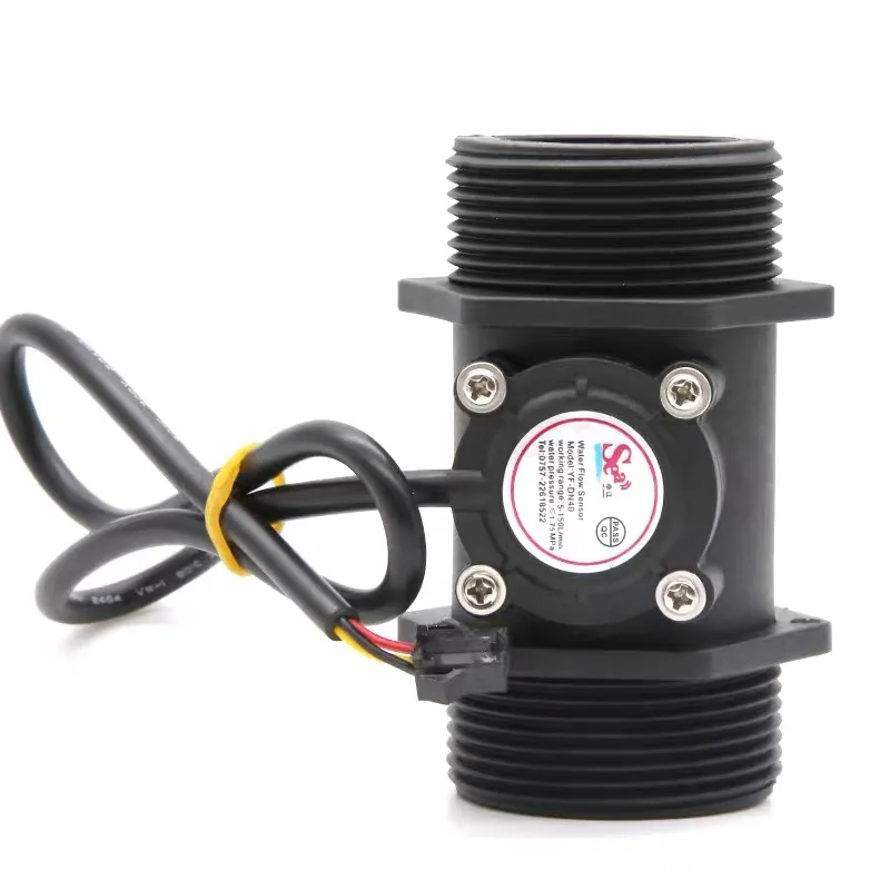DN40 1.5 inch Turbine flowmeter Water flow sensor Hall flow meter rate 5~150L/Min YF-DN40 DC3.5~24V