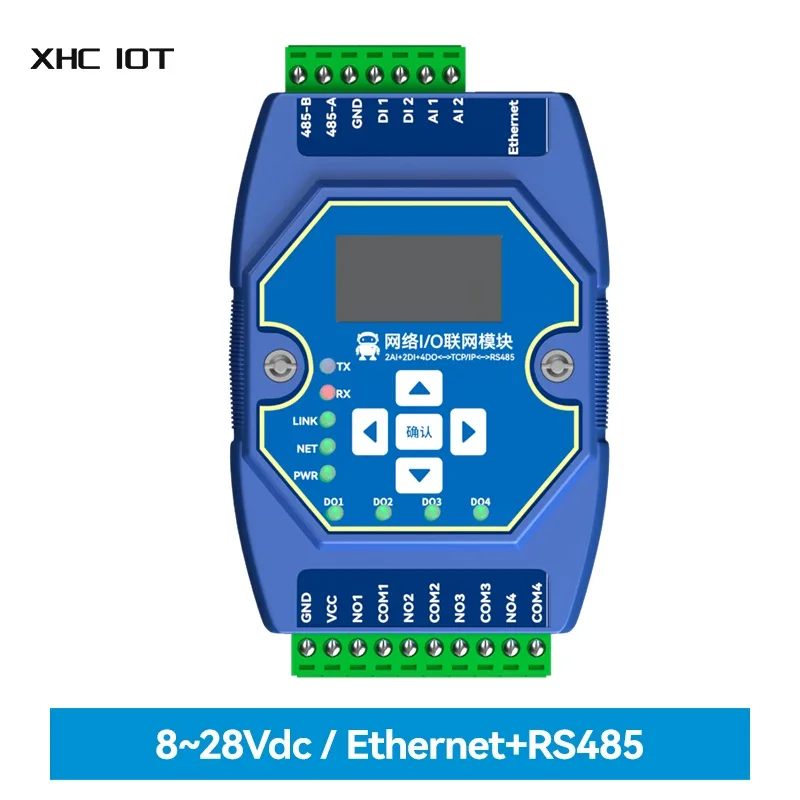 

ModBus Ethernet I/O Network Acquisition Control Module XHCIOT ME31-AAAX2240 RS485 Rail Installation 2DI+2AI+4DO Industrial Grade
