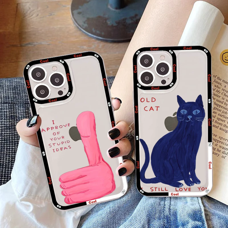 Custodia Per Telefono David Shrigley Visual Arts Per Samsung S 20 S 21 S 22 S 23 Lite Plus Ultra Mobile Cover