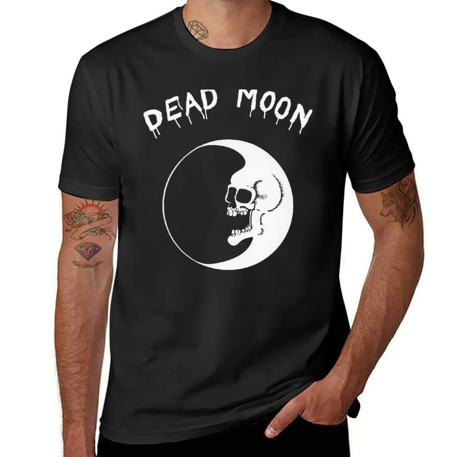 

Футболка Dead Moon, футболка с коротким рукавом, быстросохнущая винтажная одежда, футболки для мужчин, упаковка