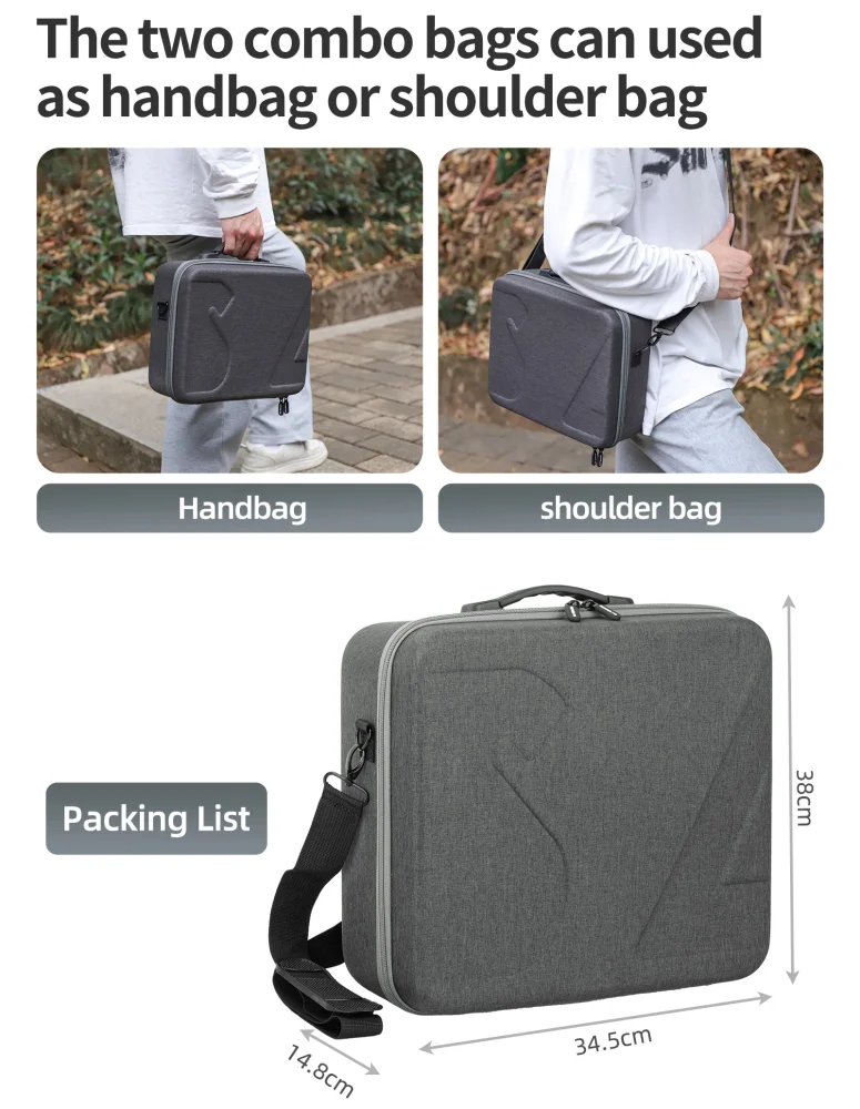 Drone Accessories Drone Storage Bag Drone Storage Case Compatible with DJI Avata 2 Fly Combo Pack Goggles 3 Glasses storage bag FPV3 portable crossbody case