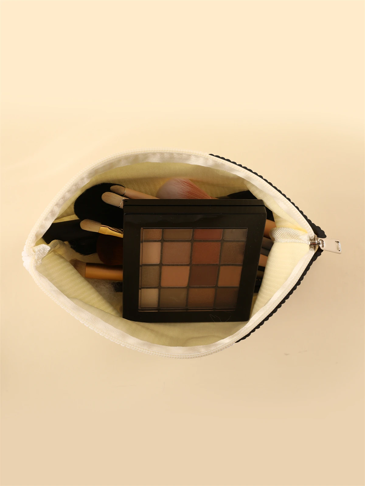 Women's Corduroy Travel Cosmetic Bag Portable Large Capacity Makeup Storage Organizer Zipper Clutch Purse Make up Bag