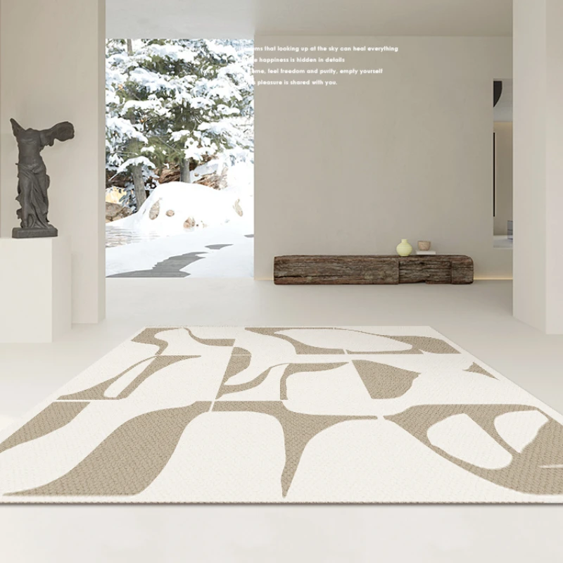 

Carpets for Living Rooms Home Decor Large Area Light Luxury Minimalist Advanced Fashion Striped Art IG Bedroom Polyester Rugs
