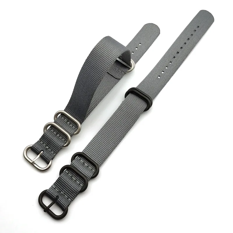 Premium Nylon Watch Band with Black Buckle - Army Sport Strap Bracelet