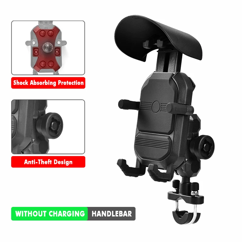 

Motorcycle electric bicycle mobile phone holder bicycle riding bracket GPS installation mobile phone holder with shock absorber