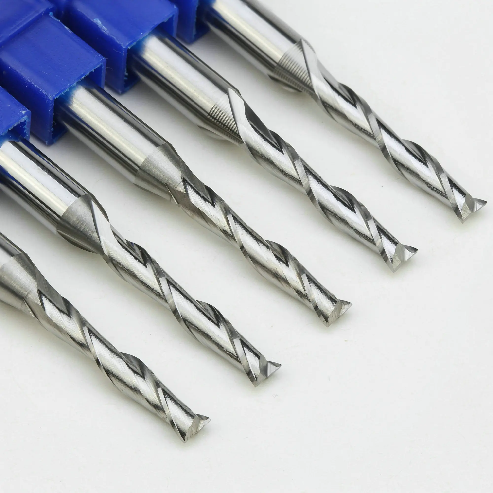 

5PCS 6x4x22mm Two Flutes Spiral Milling Cutters Tungsten Steel Solid Carbide End Mill Set CNC Router Engraving Carving Tool Bits
