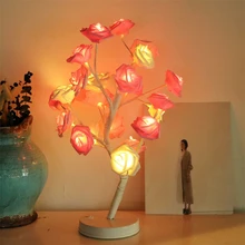 

Creative Rose Table Lamp Study Bedroom Warm Decor bedside Lamp Wedding Gift Multicolor Rose Table light mx6301100