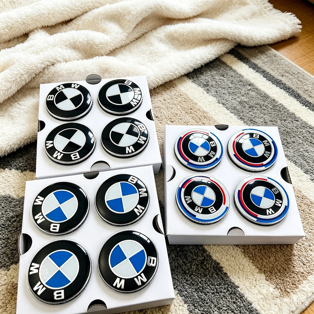 4개 56/68mm 플로팅 휠 센터 캡 자동차 액세서리 BMW E46 X2 X1 X3 X4 X5 X6 G07 G86 G80 E84 F48 G01 G11 E30 E36 G20 E39 용