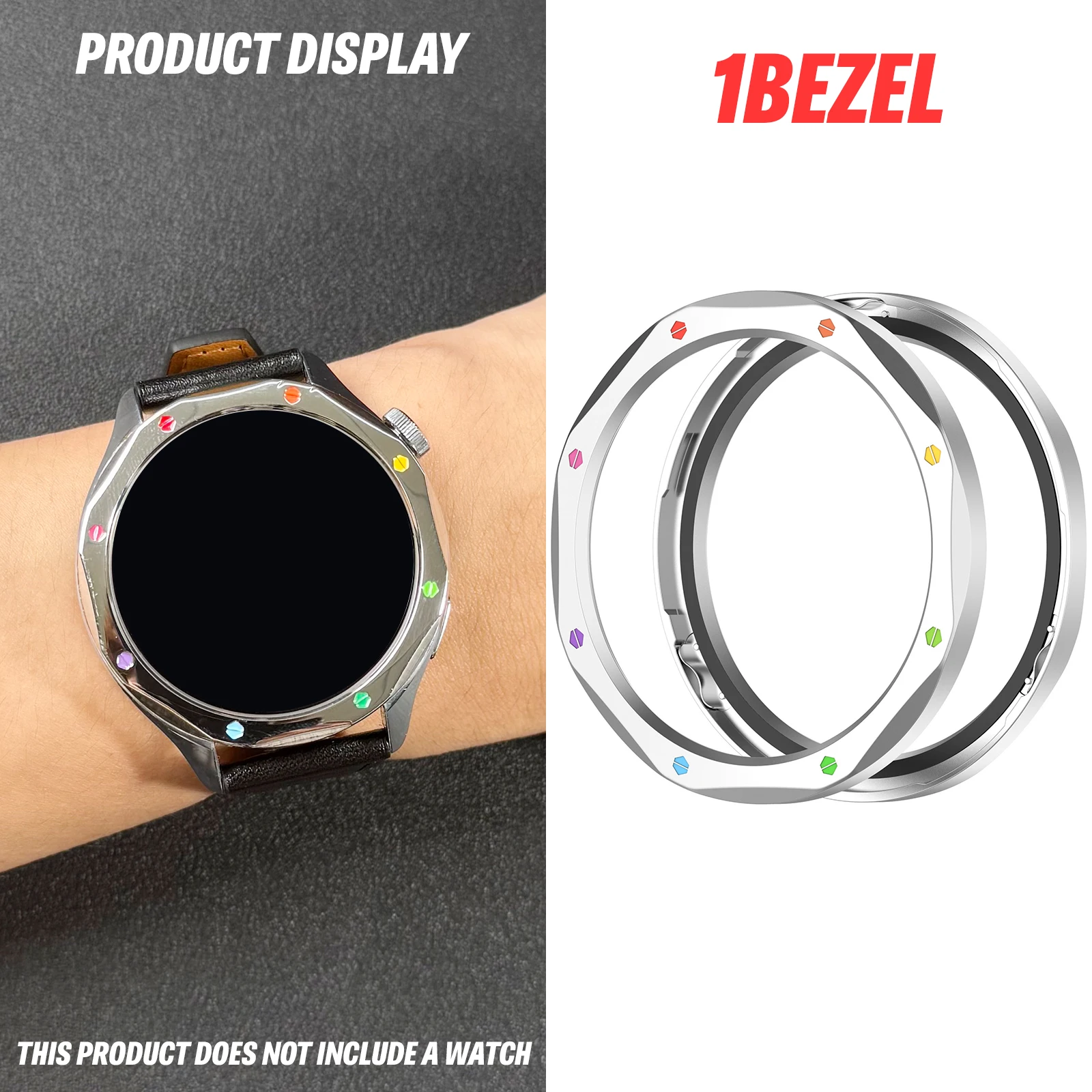 BUSKOZ Metal Bezel Watch Case with Strap and Film