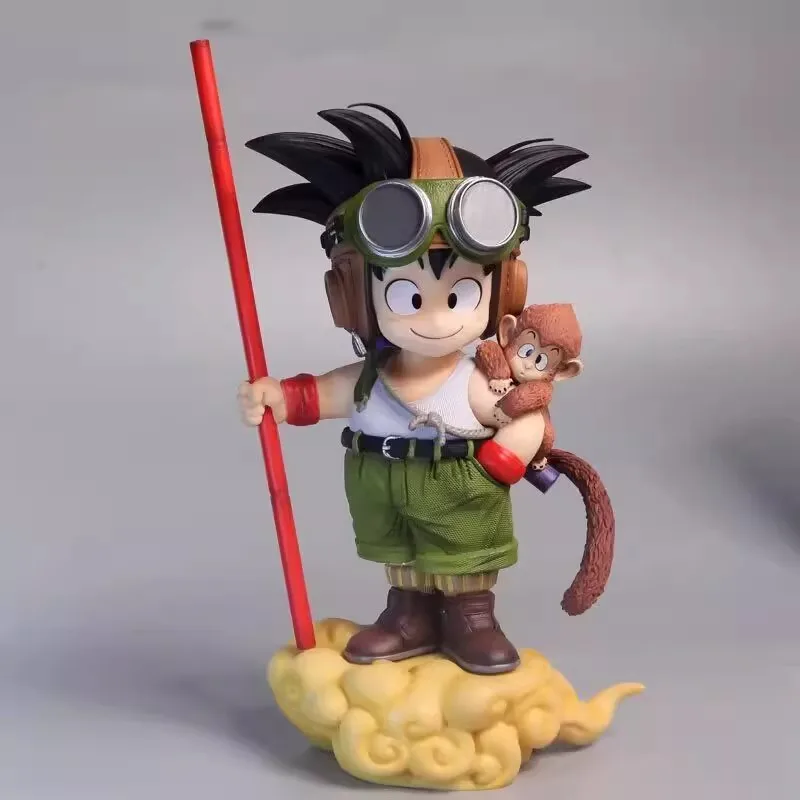 

25cm Anime Dragon Ball Son Goku Figure With Monkey Kid Goku Action Figure Pvc Statue Collection Model Toys Gifts Free Shipping