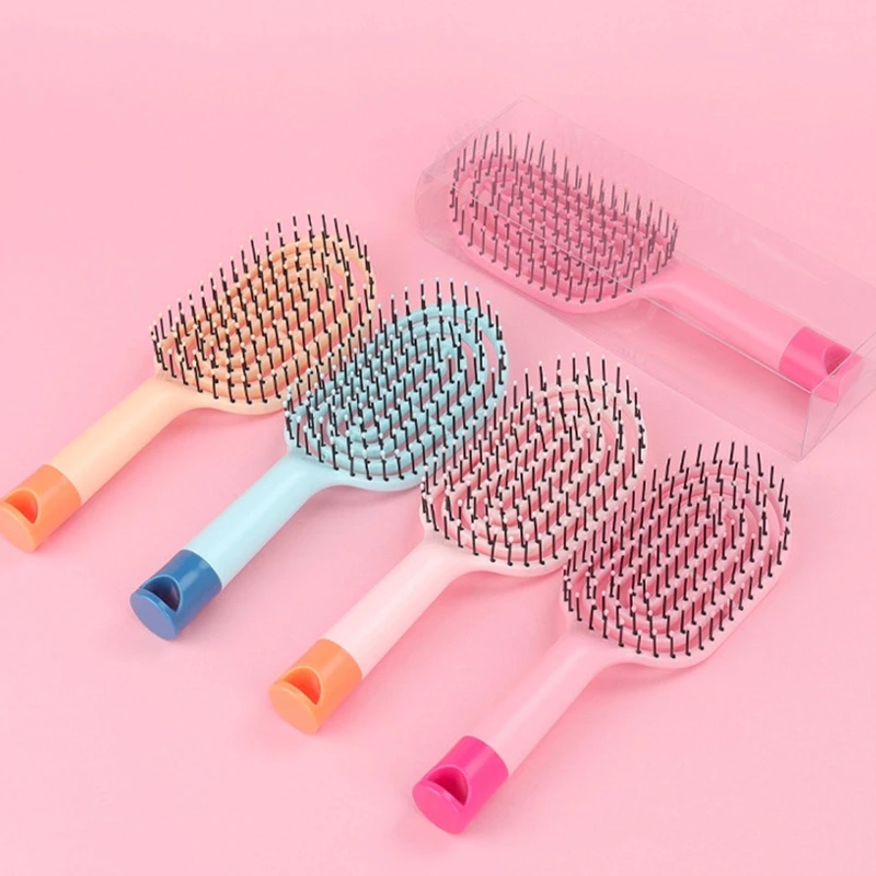 

Hollow Out Hair Brush Hair Comb Anti-Static Scalp Massage Wet Dry Hairs Combs Hairdressing Styling Tools for Salon Home Use