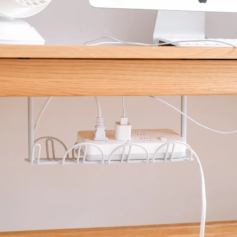 Plastic Storage Rack Cable Organizer Desk Set desk storage hook cable holder storage tray office supplies set
