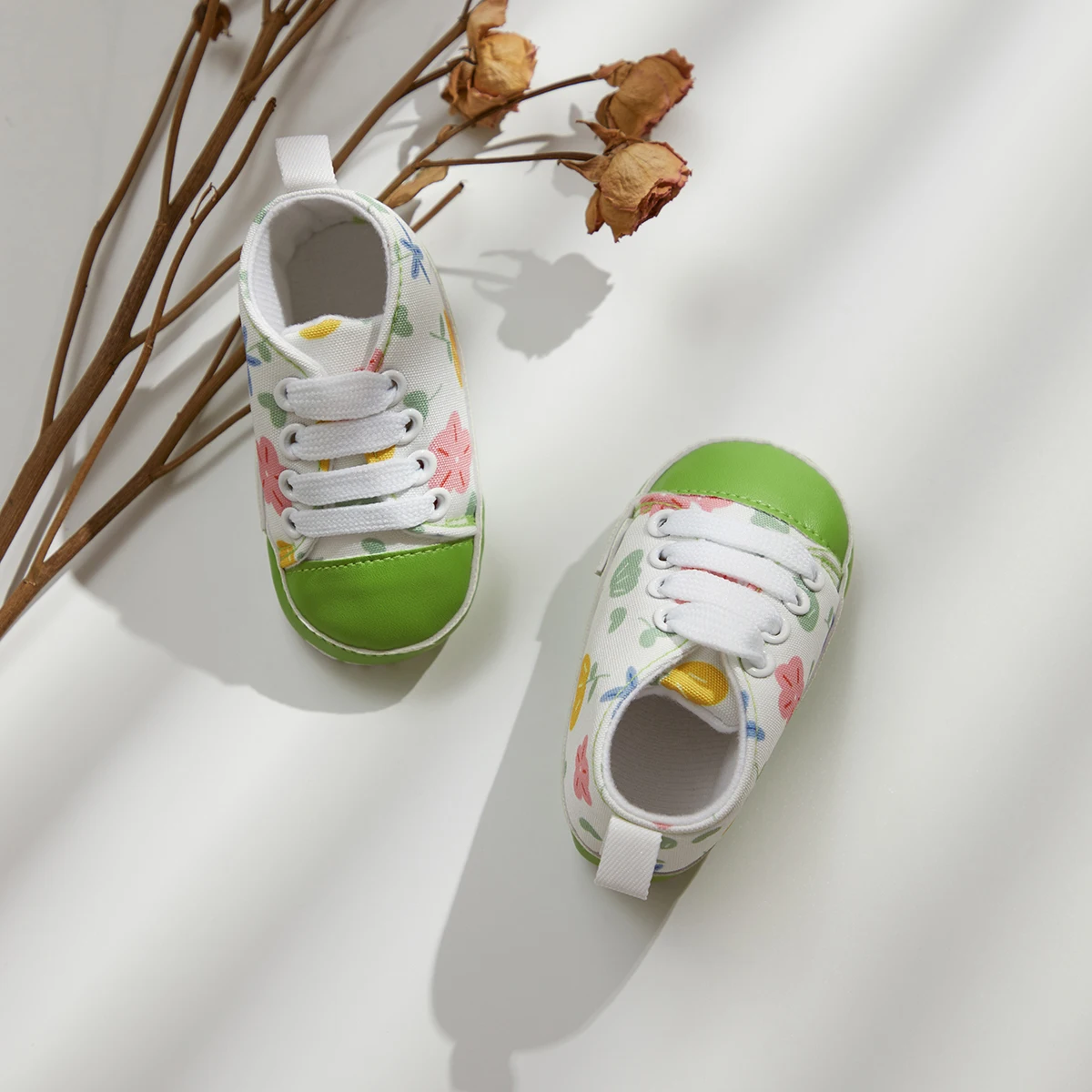 Toddler Baby Girls Casual Canvas Shoes Flower Planet Gingerbread Man Print Non-slip Walking Shoes Casual Flats EWODOS for Kids children flats