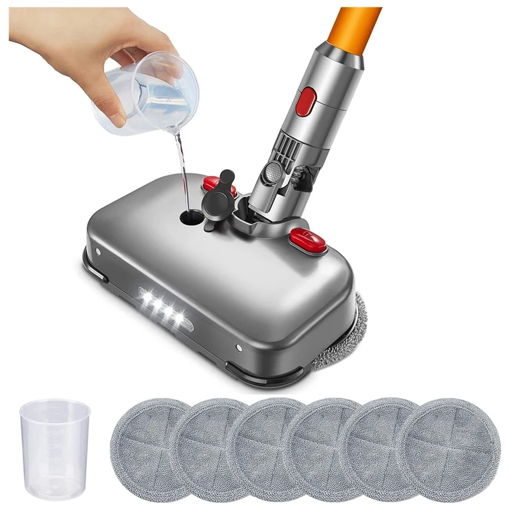 Pulizia Elettrica Mop Wet Dry Mopping Head Per Dyson V7 V8 V10 V11 V15 Aspirapolvere Mop Brush Head Con Luce A Led