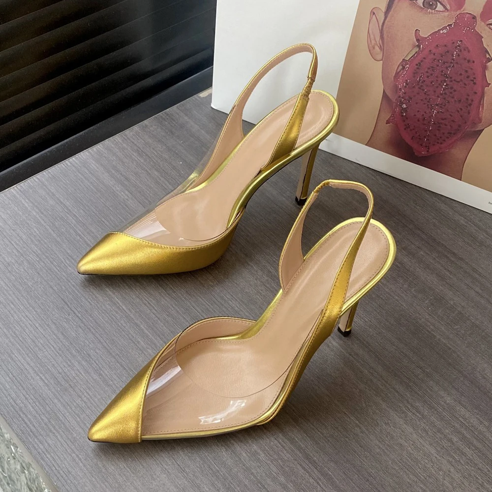 Женские босоножки на шпильке с острым носком Повседневная модная обувь для