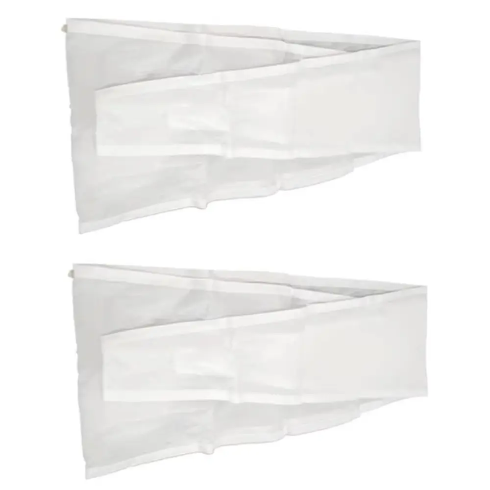 White Window Covering with Silver Finish - Durable Polyester Windproof AC Exhaust Cover